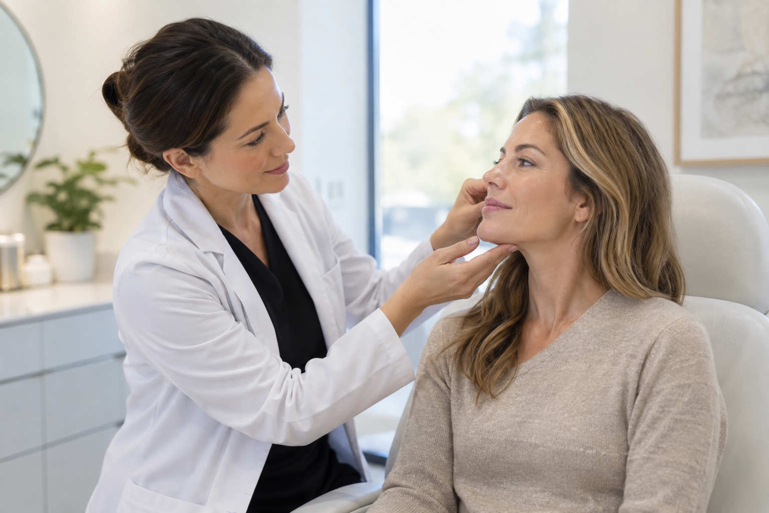 Valoración profesional de la firmeza y calidad de la piel facial